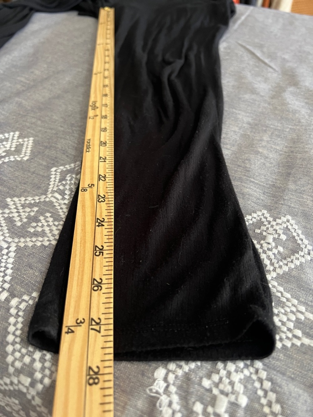 Soma Small Ribbed Drapey Soft Black Ankle Lounge Rayon Comfy Cozy Pajama Bottoms - Picture 7 of 11